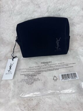 Yves Saint Laurent Black Velvet Cosmetic Mini Pouch ‼️No Box ‼️